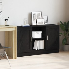 vidaXL Πλαϊνό γραφείο Μαύρη Οξυά 120 x 30,5 x 70 εκ Επεξεργασμένο ξύλο