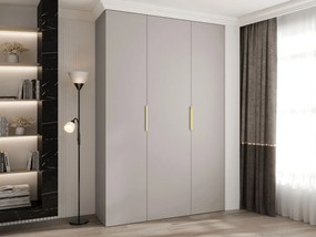 Ντουλάπα Como IV 160 Τρίφυλλη-Cashmere - Χρυσό