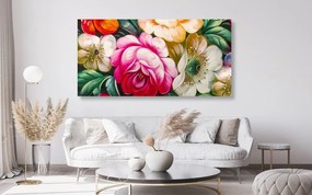 Εικόνα πολύχρωμο κόσμο των λουλουδιών - 100x50