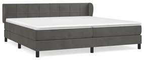 ΚΡΕΒΑΤΙ BOXSPRING ΜΕ ΣΤΡΩΜΑ ΣΚΟΥΡΟ ΓΚΡΙ 200X200 ΕΚ. ΒΕΛΟΥΔΙΝΟ 3127512