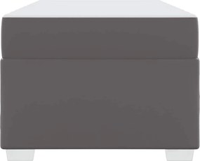 vidaXL Σκελετός Κρεβατιού με στρώμα Γκρι 90 x 190 cm ύφασμα