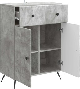 vidaXL Πλαϊνό γραφείο Γκρι Σκυροδέματος 66 x 34,5 x 90 εκ
