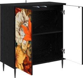 vidaXL Πλαϊνό γραφείο GENNEP Μαύρη Δρυς 69 x 33 x 76 εκ.