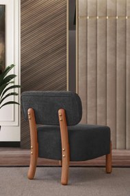 Stewehome πολυθρόνα με πόδια από ξύλο οξιάς 66x60x65 cm