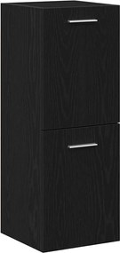 vidaXL Σετ Επίπλων Μπάνιου 4 pcs Μαύρη Οξυά Επεξεργασμένο ξύλο