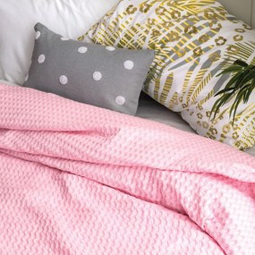 Κουβέρτα Πικέ Υπέρδιπλη (250x240) Palamaiki Marcie Ροζ