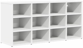 vidaXL Παπουτσοθήκη με ράφι Λευκό 103 x 30 x 51 εκ. Επεξεργασμένο ξύλο