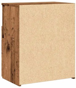 vidaXL Κομοδίνα 2 τεμ. Όψη Παλαιού Ξύλου 50x32x60 εκ. από Επεξ. Ξύλο