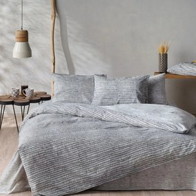 Παπλωματοθήκη Salvatore (Σετ 2τμχ) Anthracite-White Kentia Ημίδιπλο 185x245cm 100% Βαμβάκι