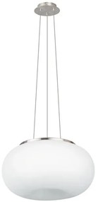 Eglo Optica Μοντέρνο Κρεμαστό Φωτιστικό Δίφωτο με Ντουί E27 σε Λευκό Χρώμα 86815
