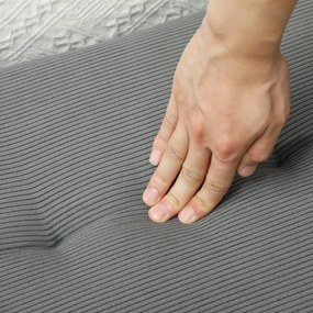 HOMCOM Πολυθρόνα με επένδυση από κοτλέ, κρεβάτι με μεταλλικά πόδια, παπούτσια 100 x 36 x 45 cm Γκρι