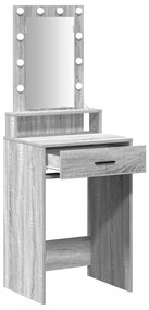 vidaXL Τραπέζι περιποίησης Γκρι 50 x 41 x 140 εκ. Επεξεργασμένο ξύλο
