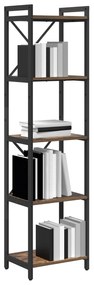 vidaXL Βιβλιοθήκη Καπνιστή δρυς 40 x 30 x 153 εκ Επεξεργασμένο ξύλο