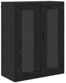 vidaXL Highboard με συρτάρι 2 pcs Μαύρη Οξυά Επεξεργασμένο ξύλο