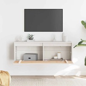 vidaXL Ντουλάπι Τοίχου Λευκό 100 x 30 x 35 εκ. από Μασίφ Ξύλο Πεύκου