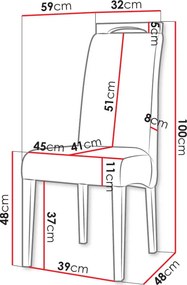 Καρέκλα K79-Fusiko - Anthraki - 45.00Χ59.00Χ100.00cm