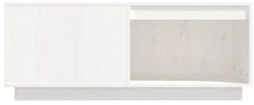 vidaXL Τραπεζάκι Σαλονιού Λευκό 100x101x40,5 εκ. από Μασίφ Ξύλο Πεύκου