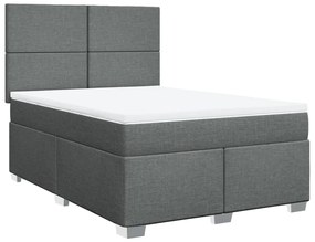 ΚΡΕΒΑΤΙ BOXSPRING ΜΕ ΣΤΡΩΜΑ ΣΚΟΥΡΟ ΓΚΡΙ 140X200 ΕΚ ΥΦΑΣΜΑΤΙΝΟ 3290505