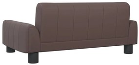 vidaXL Καναπές Παιδικός Καφέ 70 x 45 x 30 εκ. από Συνθετικό Δέρμα