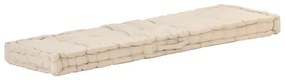 vidaXL Μαξιλάρα Δαπέδου / Παλέτας Μπεζ 120 x 40 x 7 εκ. Βαμβακερή
