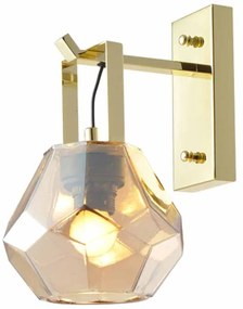 Απλίκα Τοίχου Aca V371481WA Gold/Amber