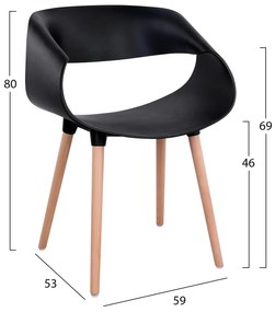 ΠΟΛΥΘΡΟΝΑ ΠΟΛΥΠΡΟΠΥΛΕΝΙΟΥ MAGGIE HM8600.02 ΣΕ ΜΑΥΡΟ ΧΡΩΜΑ 59x53x80Υ εκ.