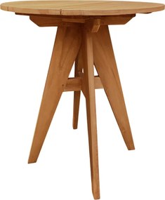 Τραπέζι Cadrada pakoworld teak ξύλο σε φυσική απόχρωση Φ70x76εκ
