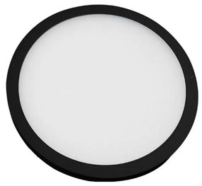 Panel Led 19170 Φ11 7W 3000K 95Lm Black Round Αλουμίνιο