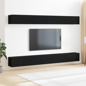 vidaXL σετ ντουλάπας τηλεόρασης 6 τεμαχίων  Μαύρο Ξύλο