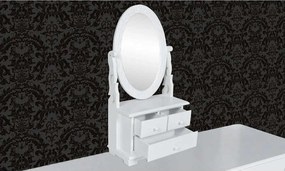 vidaXL Έπιπλο με Οβάλ Ανακλινόμενο Καθρέφτη Μακιγιάζ από MDF