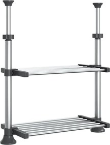 vidaXL Ράφι Κουζίνας 50x25x(50-70) εκ. από Αλουμίνιο