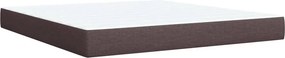 vidaXL Κρεβάτι Boxspring με Στρώμα Σκούρο Καφέ 180x200 εκ Υφασμάτινο