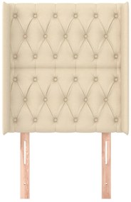 vidaXL Κεφαλάρι με Πτερύγια Κρεμ 83x16x118/128 εκ. Υφασμάτινο