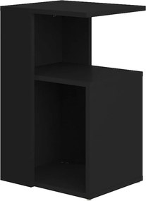 vidaXL Τραπέζι Βοηθητικό Μαύρο 36 x 30 x 56 εκ. από Επεξ. Ξύλο