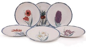 Πιάτο Ρηχό (Σετ 6Τμχ) 275KRM1580 Φ25x2cm Multi Hermia Ceramic