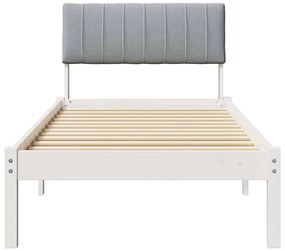 vidaXL Σκελετός Κρεβατιού Λευκό και ανοιχτό γκρι 75 x 190 cm