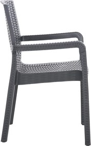 Πολυθρόνα βαρέους τύπου KING απο PP σε χρώμα μαύρο 57x55x87