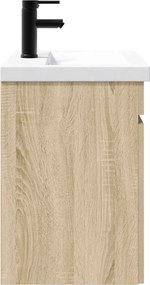 vidaXL Μονάδα μπάνιου με βρύση Sonoma Δρυς 61 x 40 x 74,5 εκ.