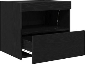 vidaXL Κομοδίνο Μαύρη Οξυά 50 x 40 x 45 cm Επεξεργασμένο ξύλο