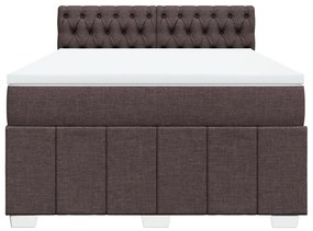 ΚΡΕΒΑΤΙ BOXSPRING ΜΕ ΣΤΡΩΜΑ ΣΚΟΥΡΟ ΚΑΦΕ 140X190 ΕΚ. ΥΦΑΣΜΑΤΙΝΟ 3287073