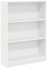 vidaXL Βιβλιοθήκη Λευκή 80x24x109 εκ. από Επεξεργασμένο Ξύλο