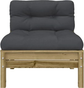 vidaXL Patio Sofa Vacuum pressure treated pine wood, Oxford fabric