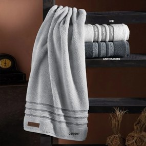 Πετσέτα Lantz Anthracite Guy Laroche Face 50x90cm 100% Cotton