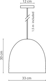 Κρεμαστό Φωτιστικό Ronda Pendant E27 Λευκό Ματ