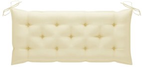 vidaXL Παγκάκι Κήπου Πτυσσόμενο 118 εκ. από Μπαμπού με Μαξιλάρι