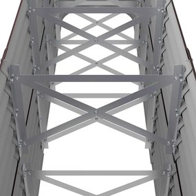 vidaXL Ζαρντινιέρα Καφέ 224x40x68 εκ. Γαλβανισμένος χάλυβας