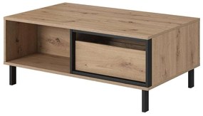 Τραπεζάκι Σαλονιού Nest L_NEST_40 102x43x62cm Anthracite-Natural