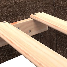 vidaXL Πλαίσιο Κρεβατιού Χωρ. Στρώμα Καφέ Δρυς 75x190εκ Επεξ. Ξύλο