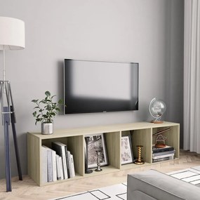 vidaXL Βιβλιοθήκη/Έπιπλο Τηλεόρασης Sonoma Δρυς 143 x 30 x 36 εκ.