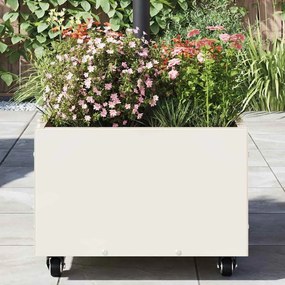 vidaXL Βάση ομπρέλας Λευκό 45 x 45 x 45 cm Ατσάλι